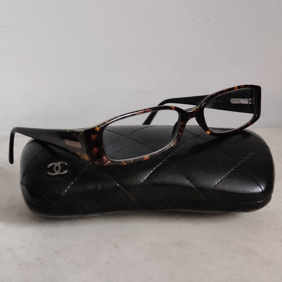 Authentic Chanel Reading Eye Glasses Frame w/Case model 3122 963 - Picture 1 of 12